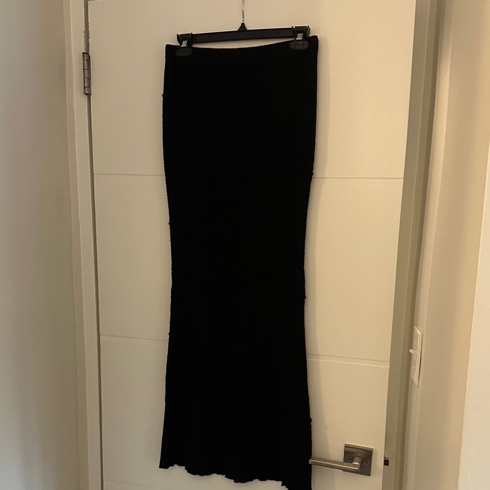 Princess Polly black ribbed skirt